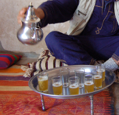 Maroc randonnée trek repas thé à la menthe